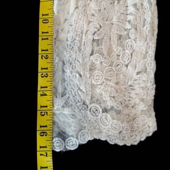 VINTAGE STYLE LACE TOP CREAM WHITE LARGE GIRLY ROMANTIC FEMININE REGENCY RETRO - Picture 7 of 8